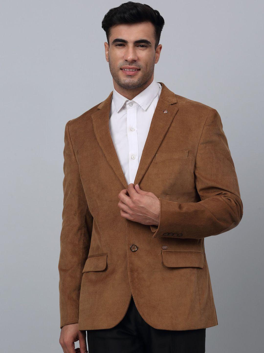 cantabil single-breasted corduroy formal blazer