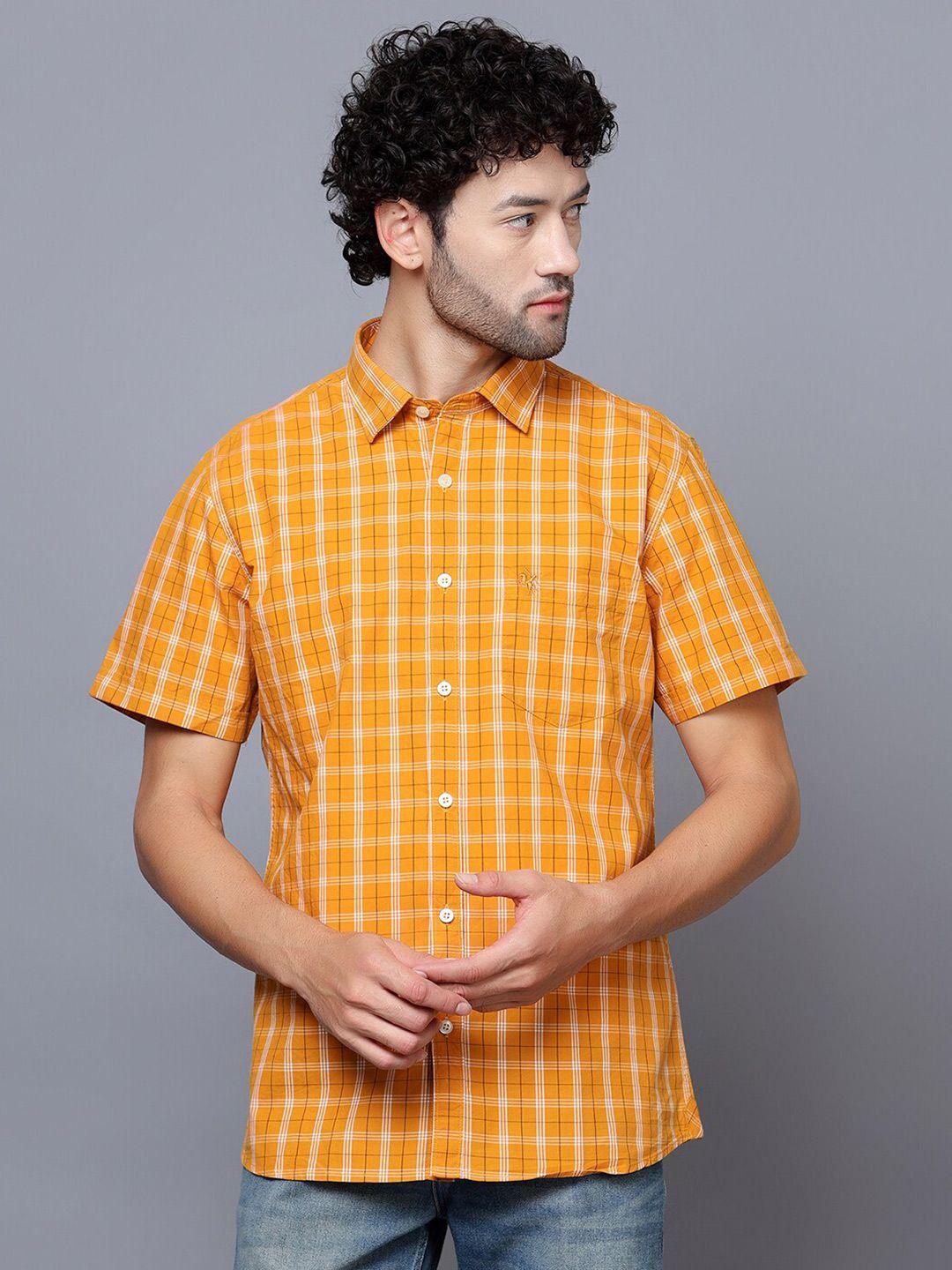 cantabil smart checked cotton casual shirt