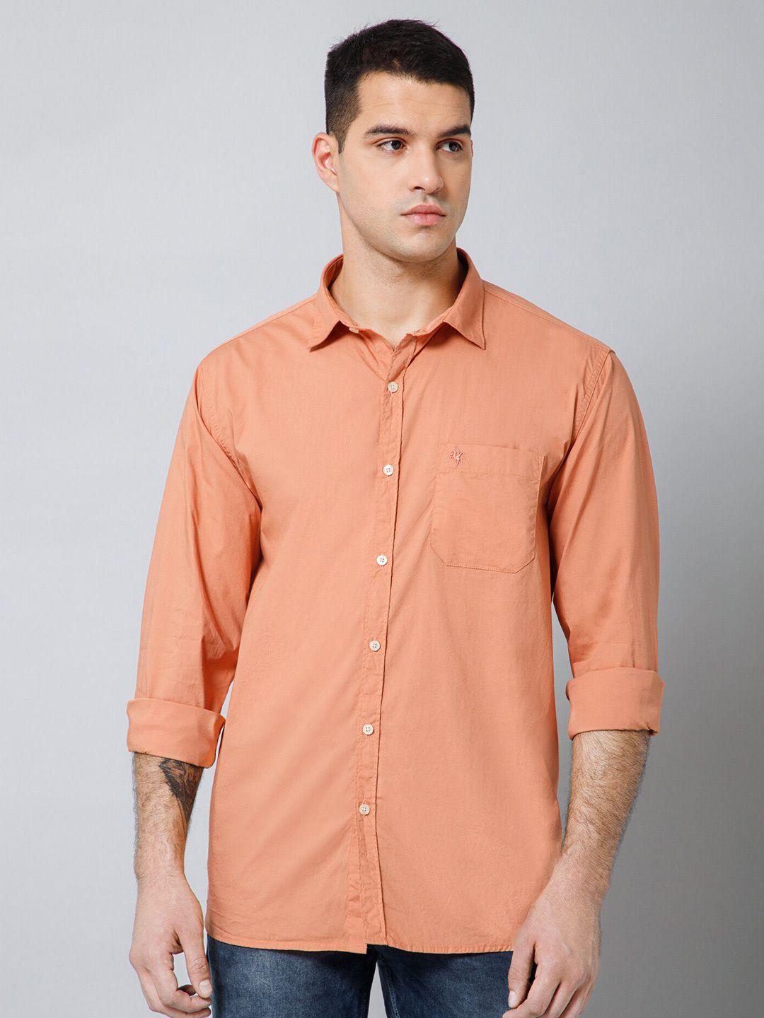 cantabil spread collar comfort cotton casual shirt