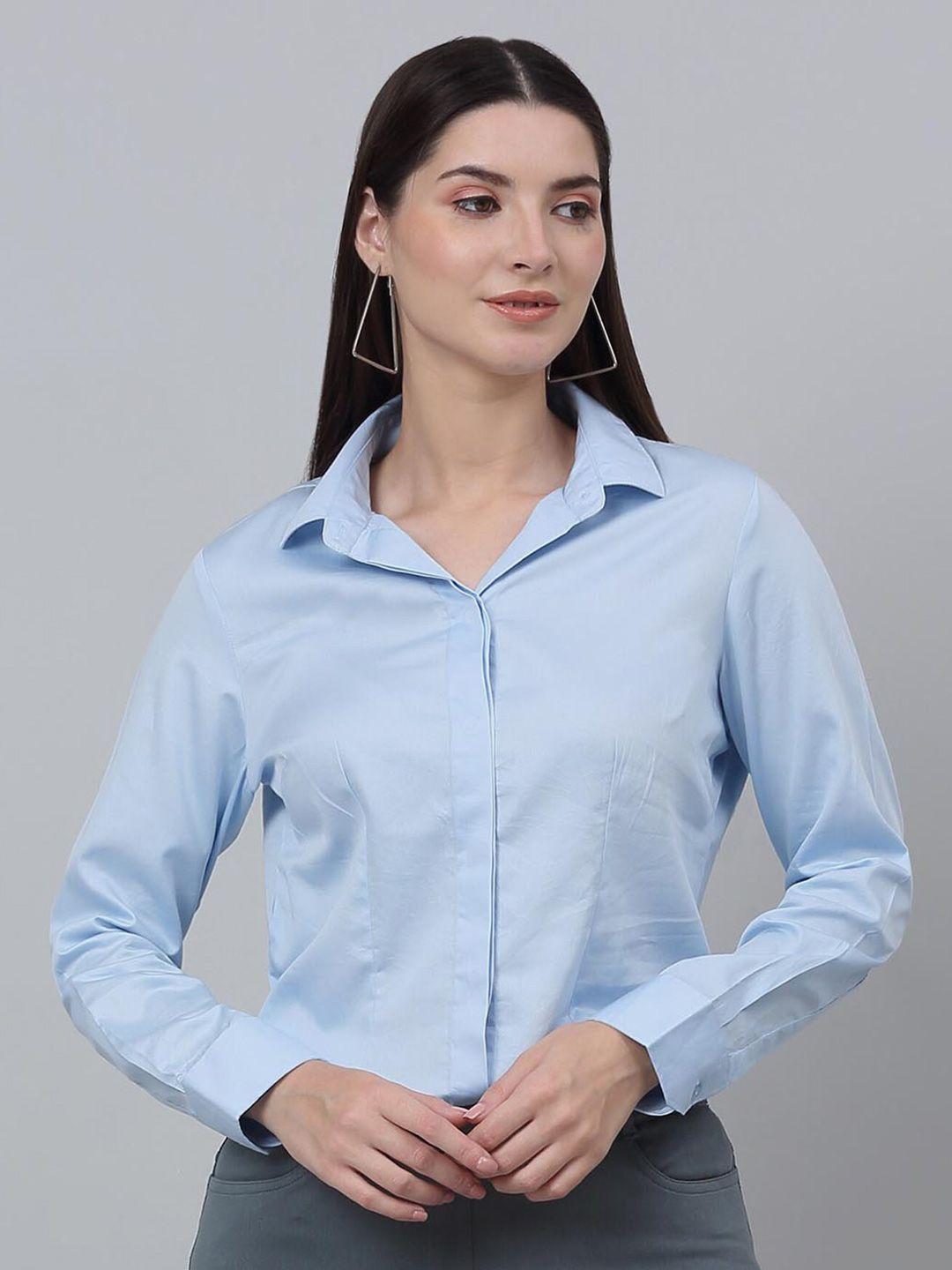 cantabil spread collar cotton formal shirt