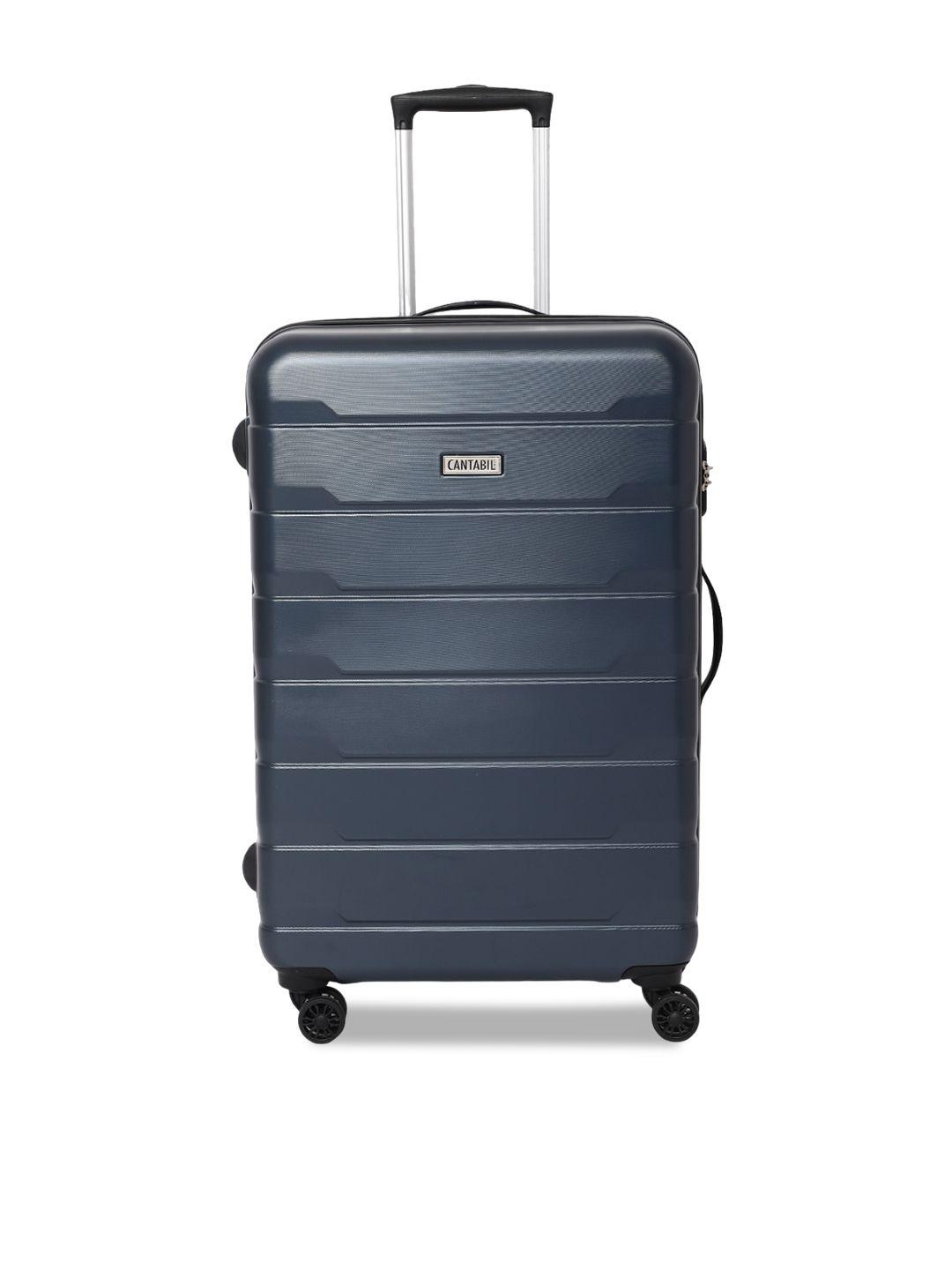 cantabil textured hard-sided large trolley suitcase
