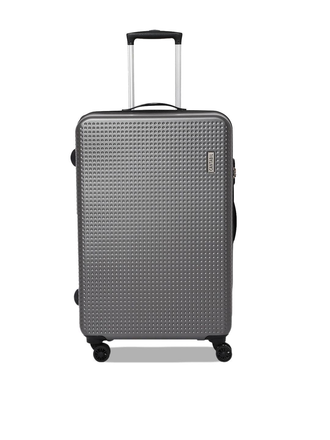 cantabil textured hard sided large trolley suitcase