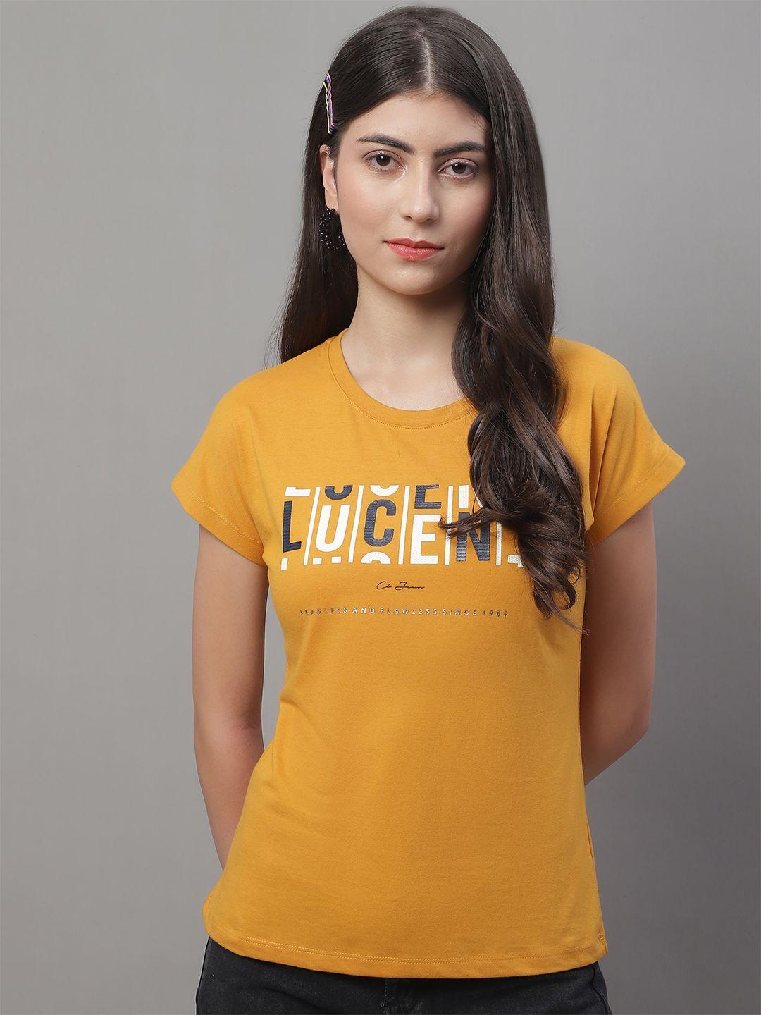 cantabil typography printed cotton t-shirt