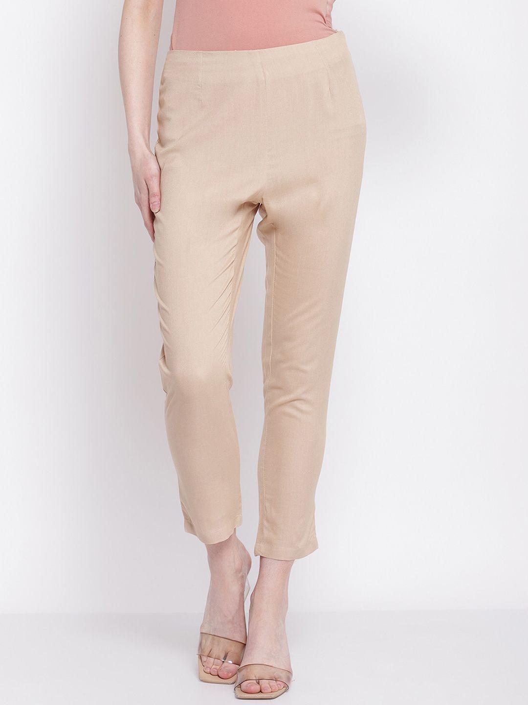 cantabil women beige trousers