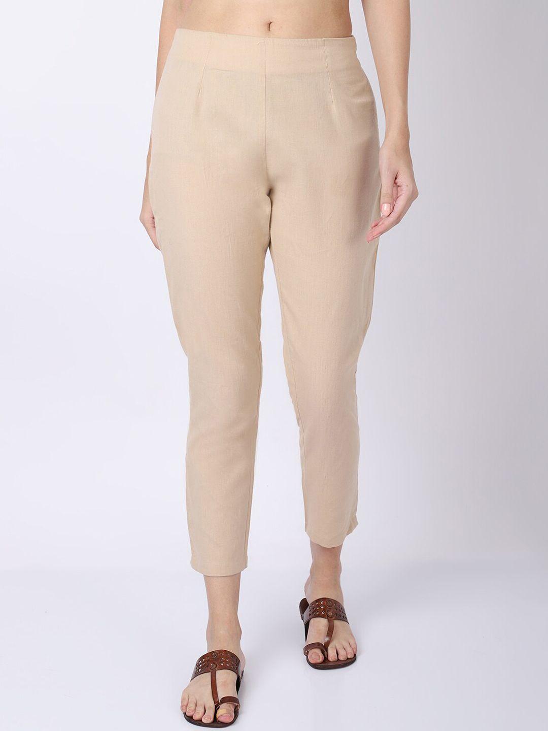 cantabil women beige trousers