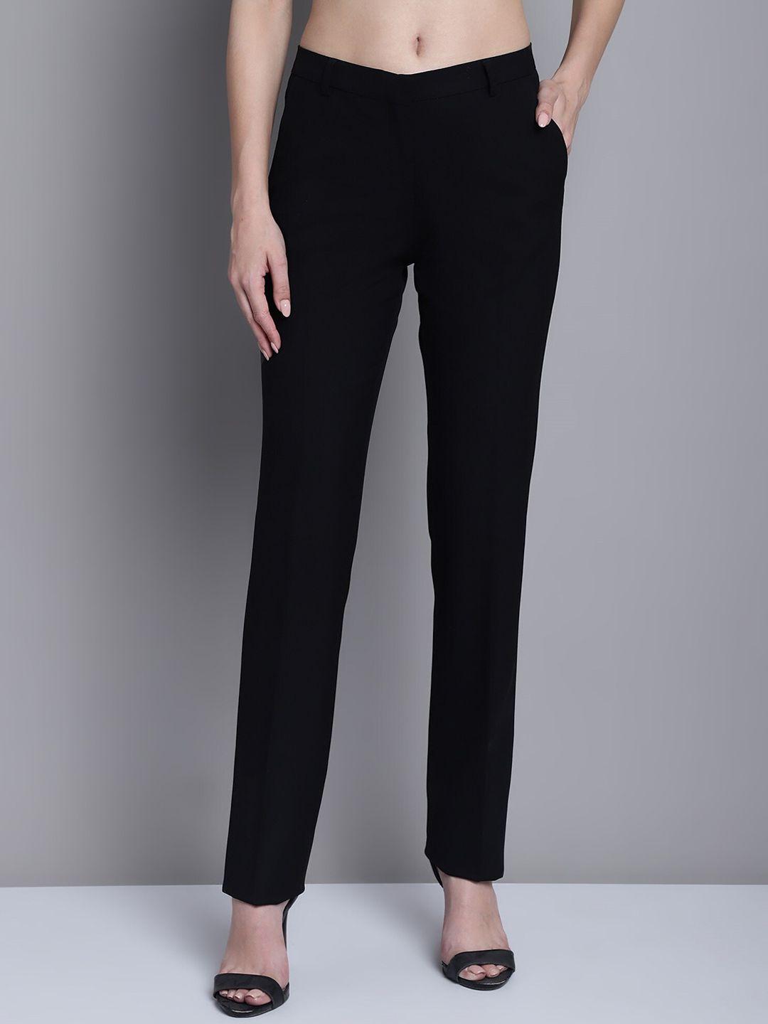 cantabil women black comfort trousers