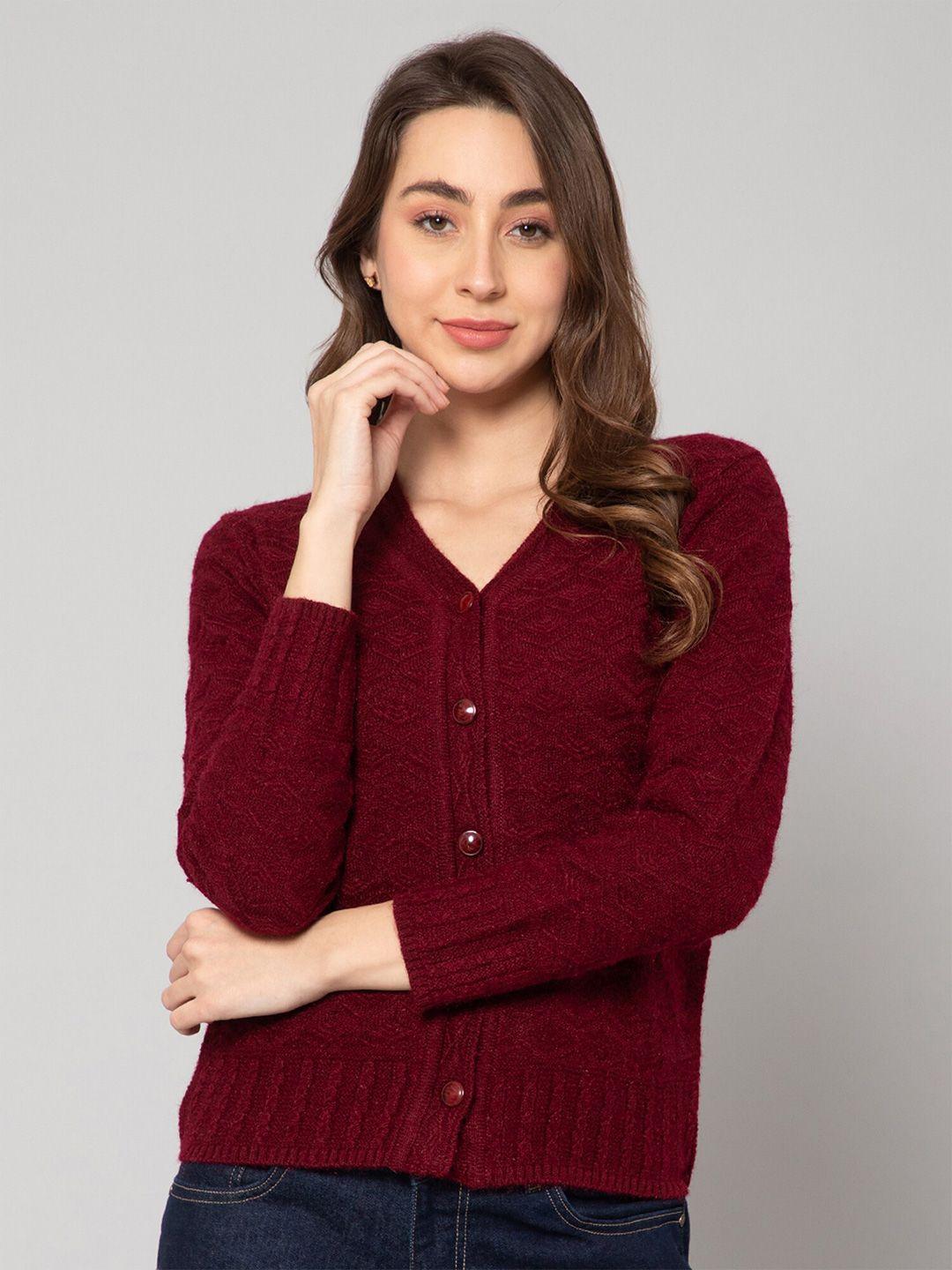 cantabil women cable knit acrylic cardigan