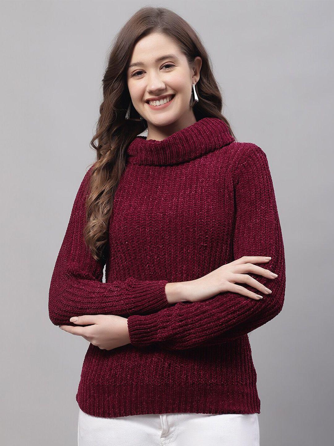 cantabil women ribbed pullover acrylic sweater