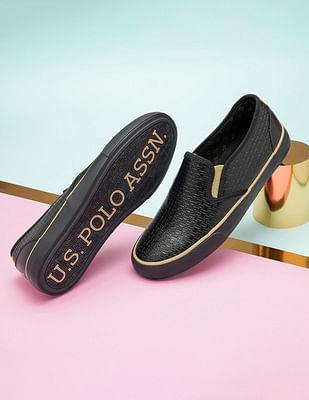 canvas solid anna slip on shoes