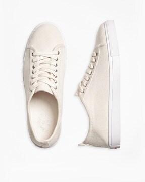 canvas lace-up sneakers