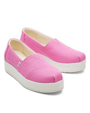 canvas platform heeled espadrilles