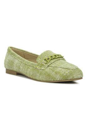 canvas slip-on women's loafers - green