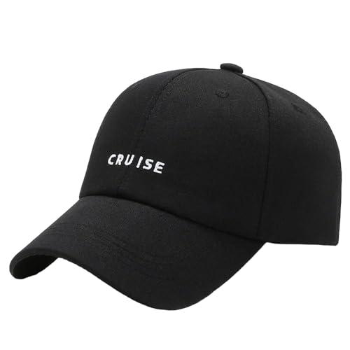 cap for men women sports cap sun hat soft cotton baseball unisex cap boy's girl's summer hip hop parachute cap (c black)