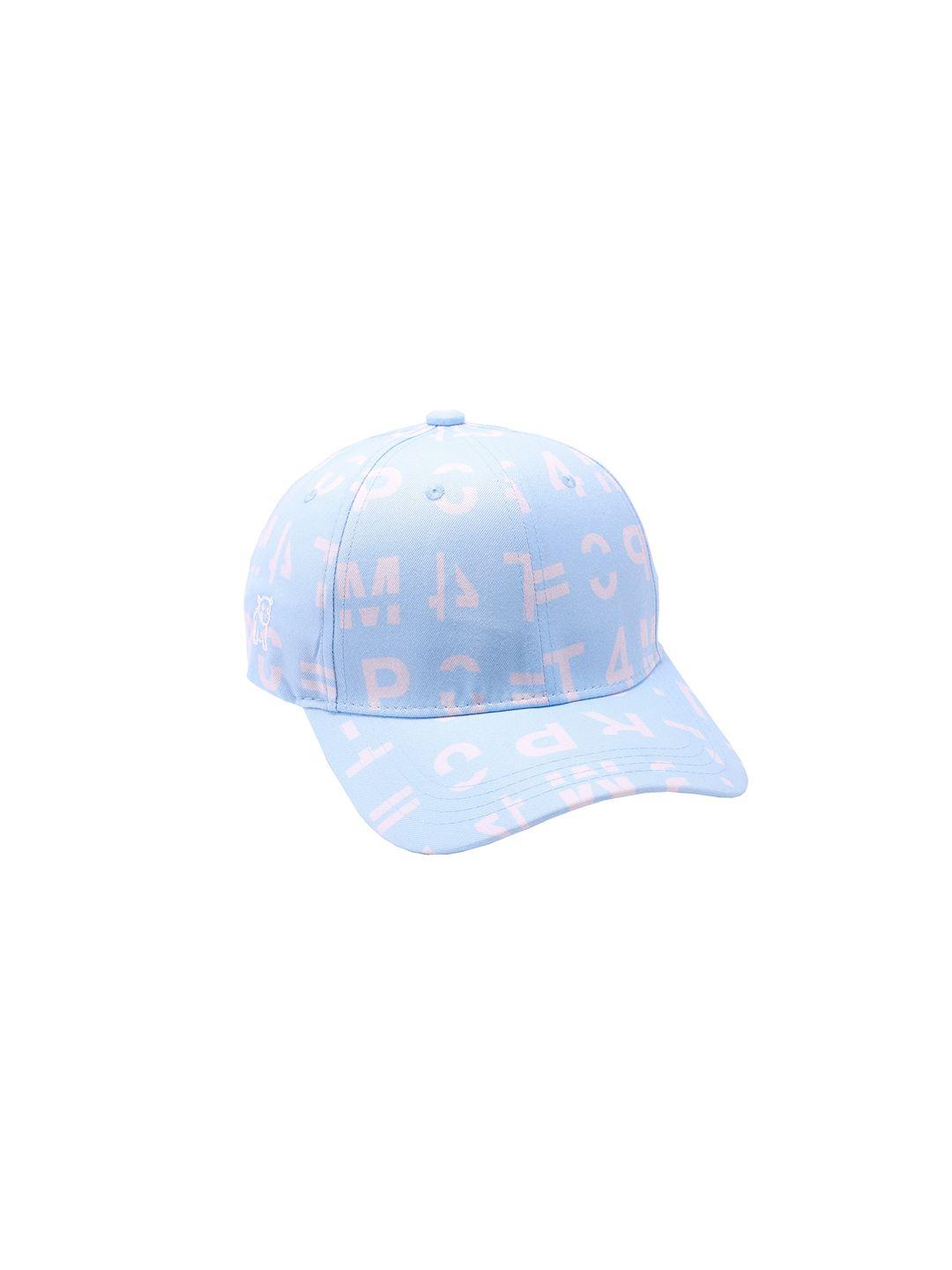 cap shap unisex blue & pink printed baseball cap