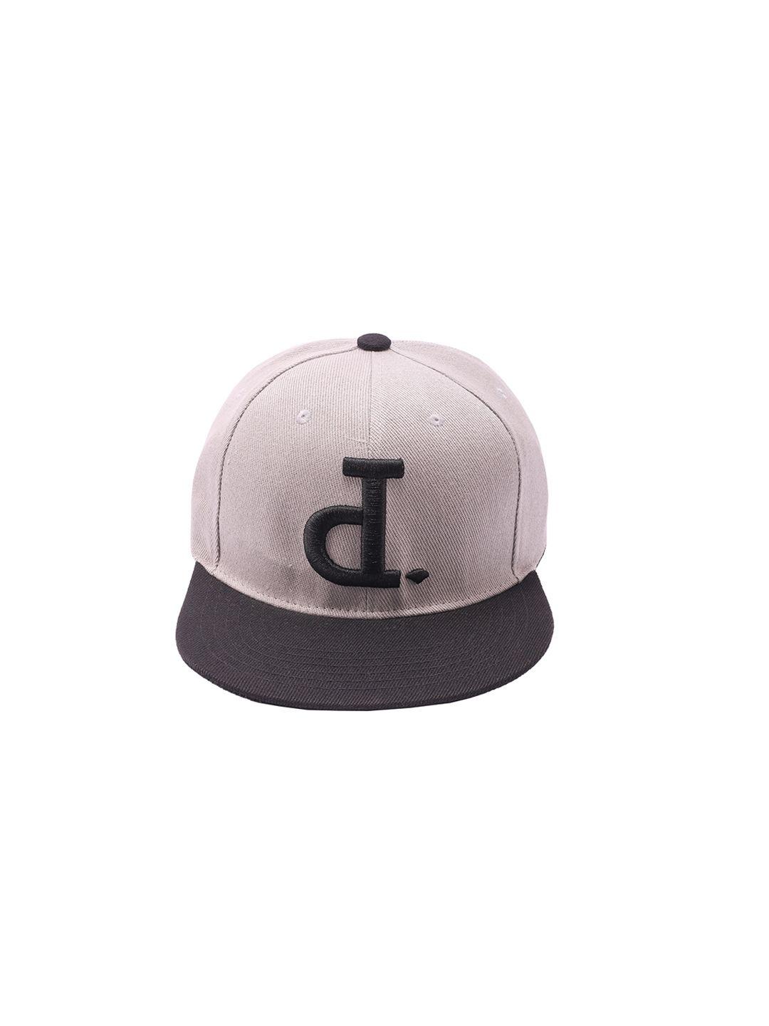 cap shap unisex grey & black colourblocked baseball cap