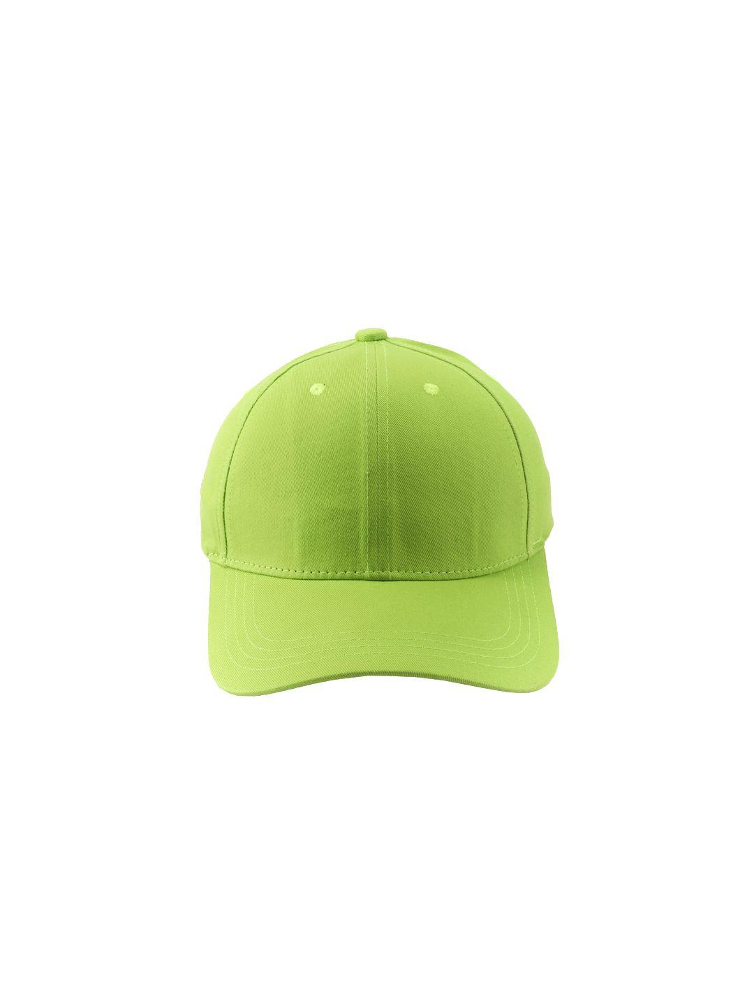 cap shap unisex lime green solid baseball cap