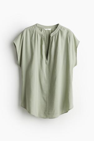 cap-sleeved blouse