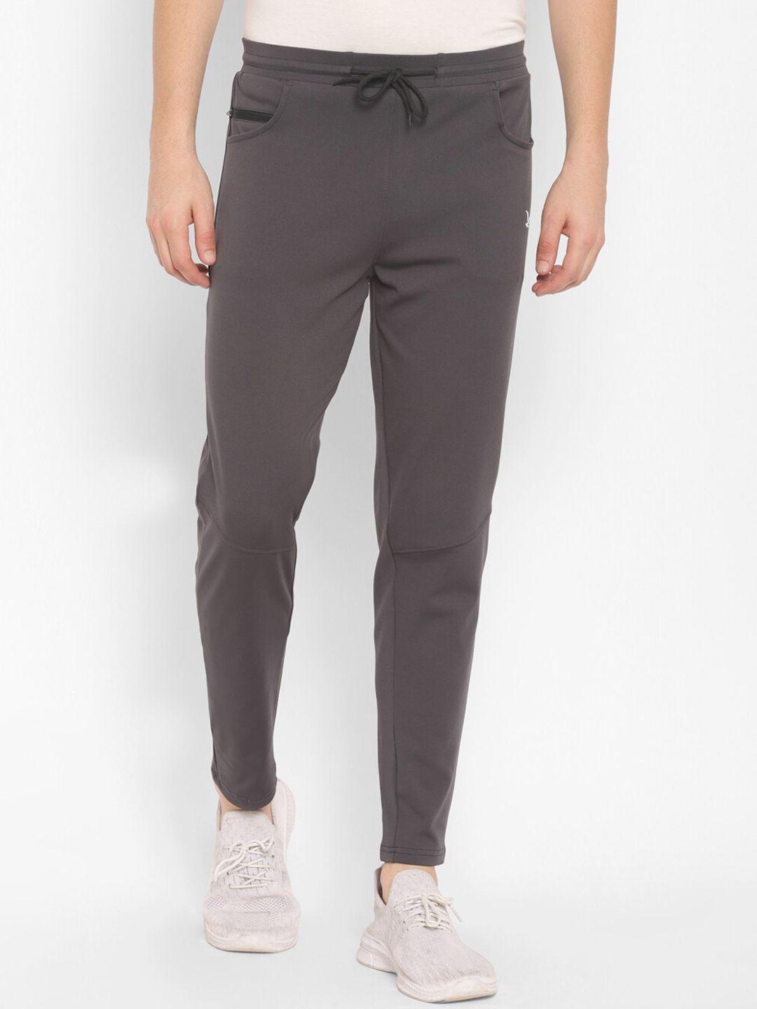 cape canary men grey solid slim-fit track pants