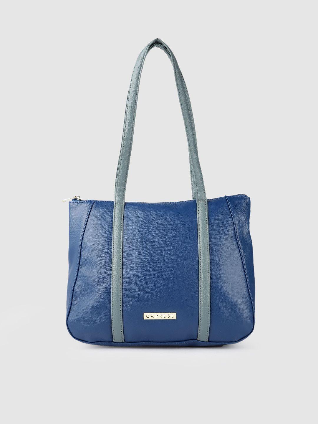 caprese blue pu structured shoulder bag