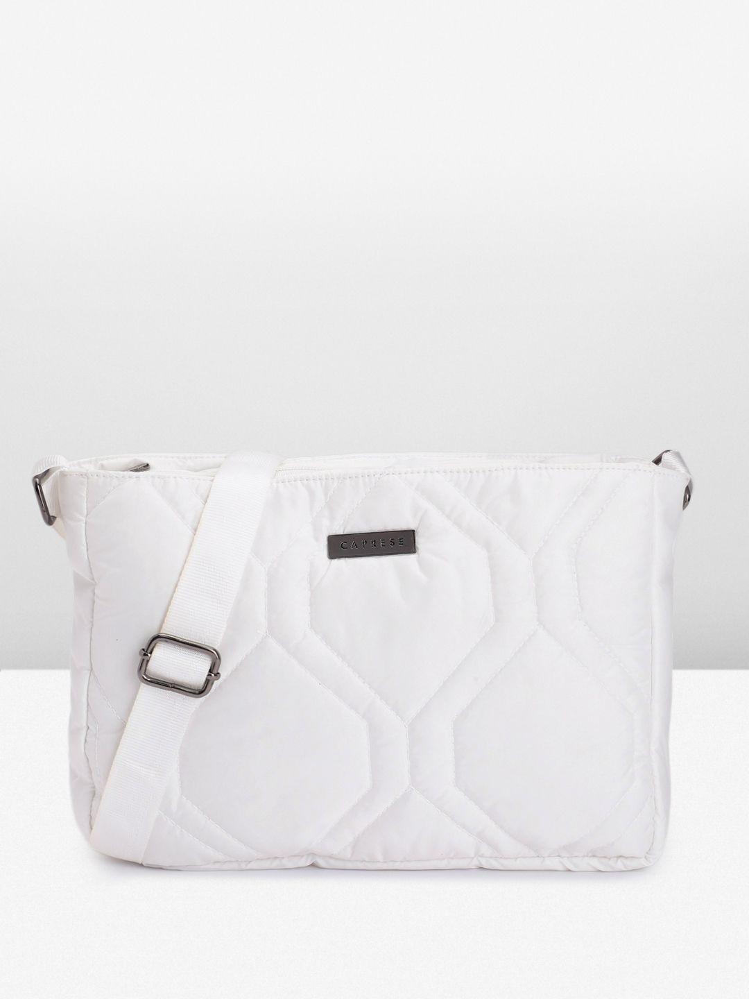 caprese geometric self design structured sling bag