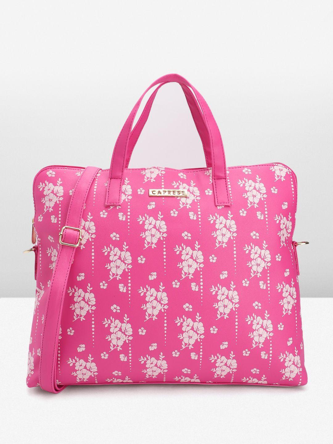 caprese women floral printed laptop bag