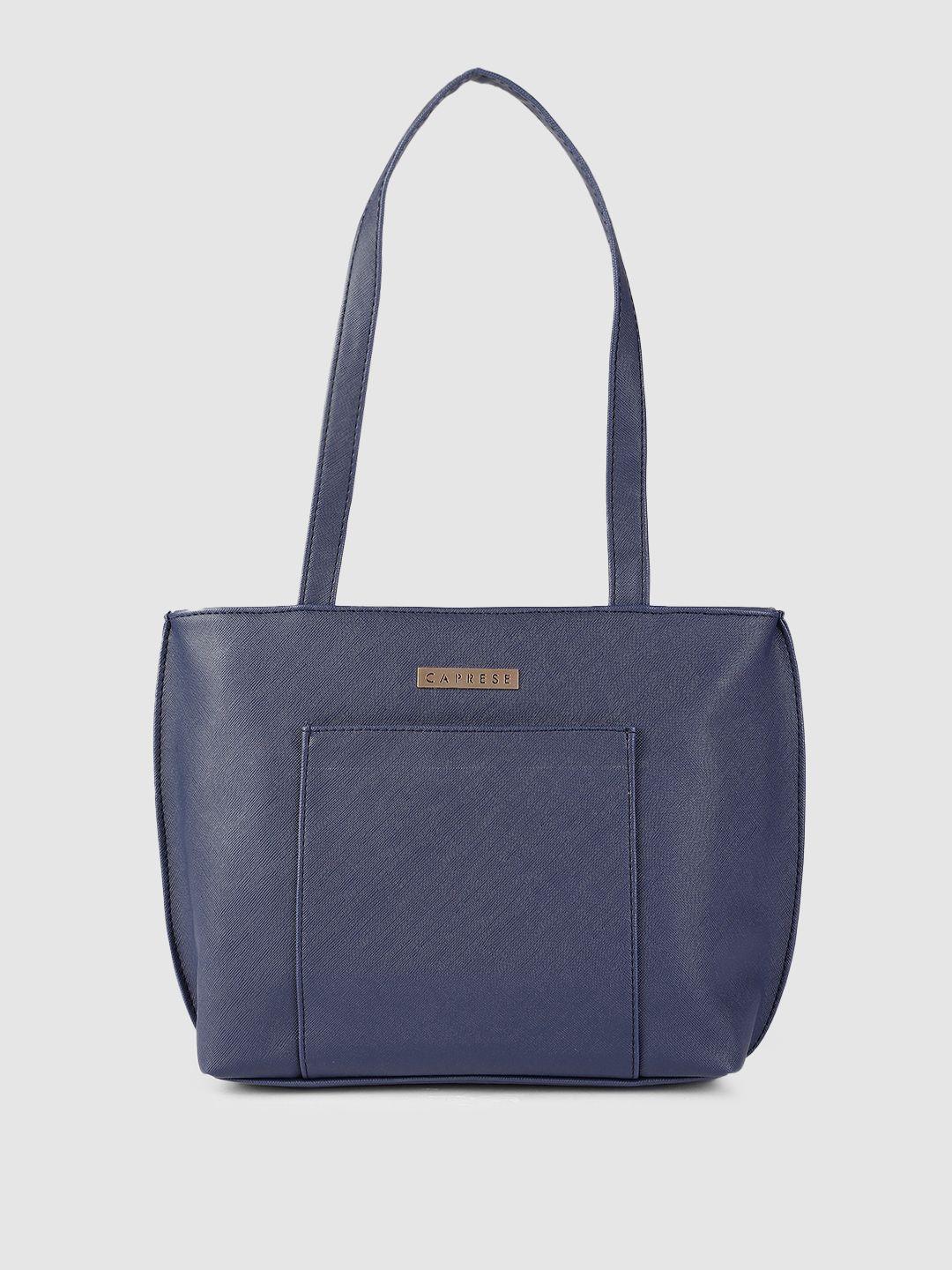 caprese blue solid shoulder bag