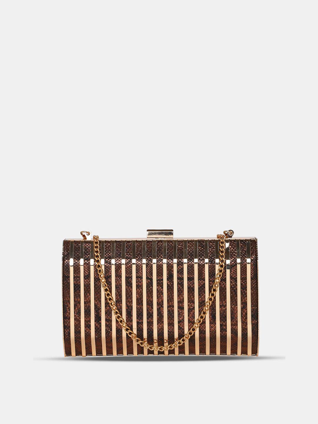 caprese brown box clutch