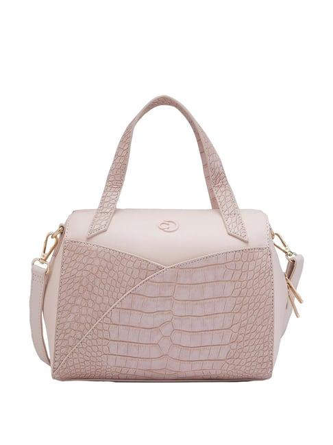 caprese cabo blush faux leather textured handbag