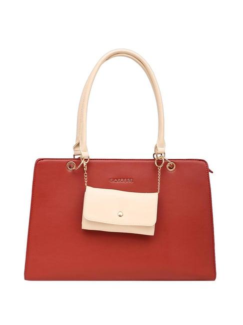 caprese capri terra faux leather solid tote handbag