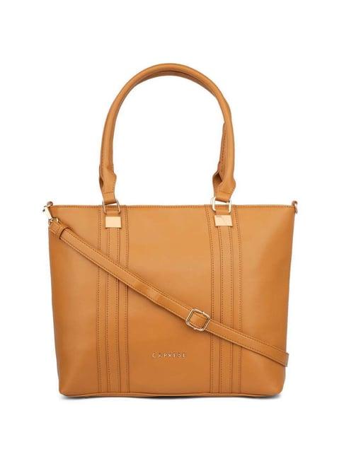 caprese dorita ocher solid large tote handbag