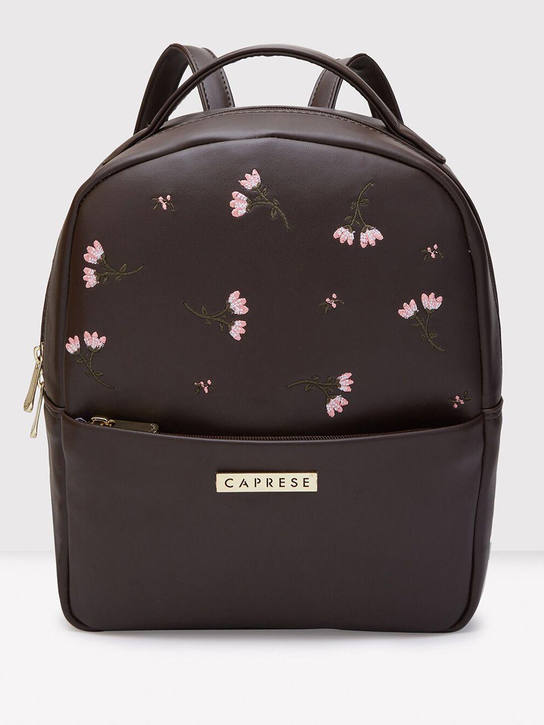 caprese embroiderad leather backpack