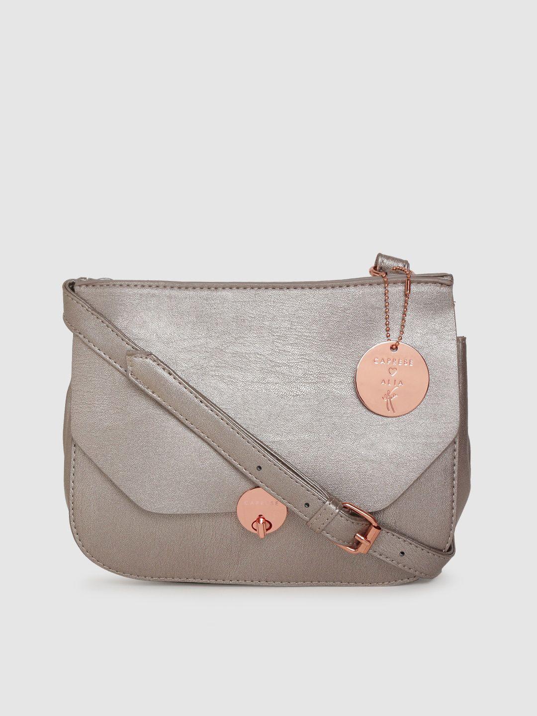caprese grey solid winifred sling bag