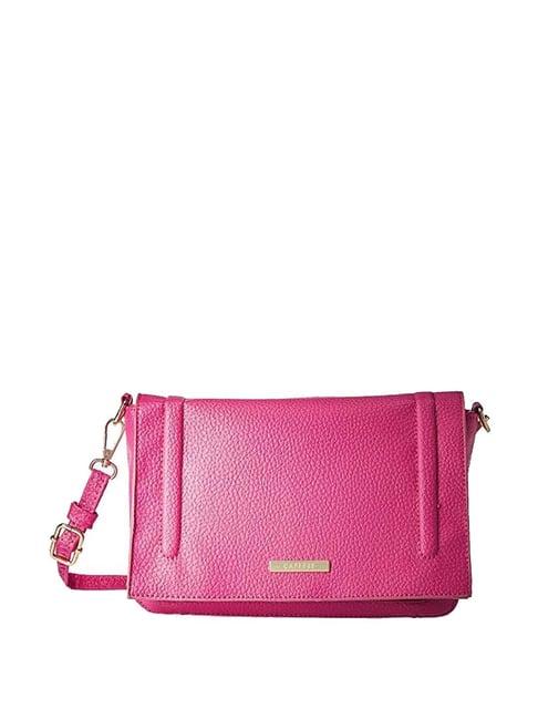 caprese kristin dark pink solid large sling handbag