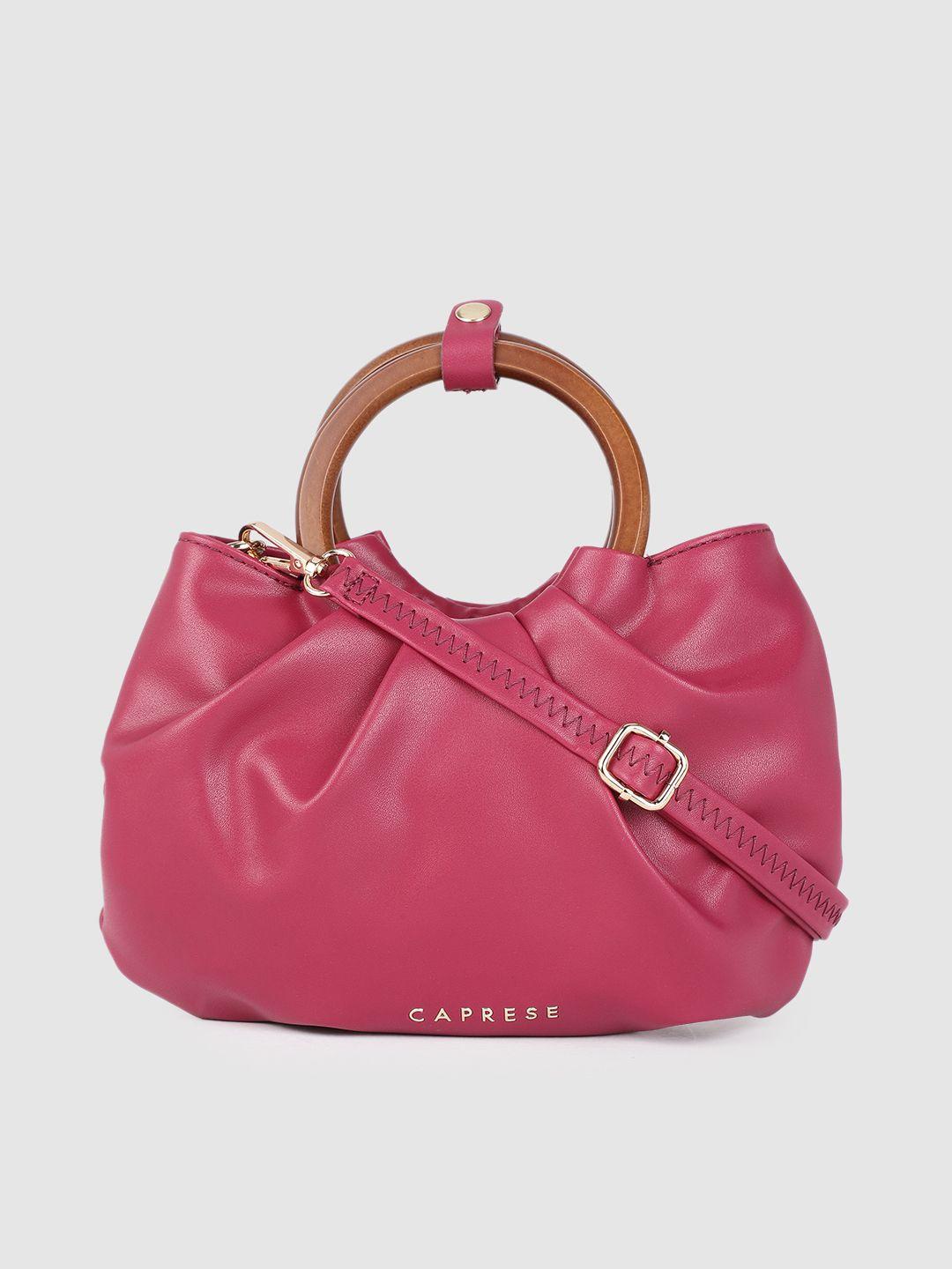 caprese magenta structured handheld bag