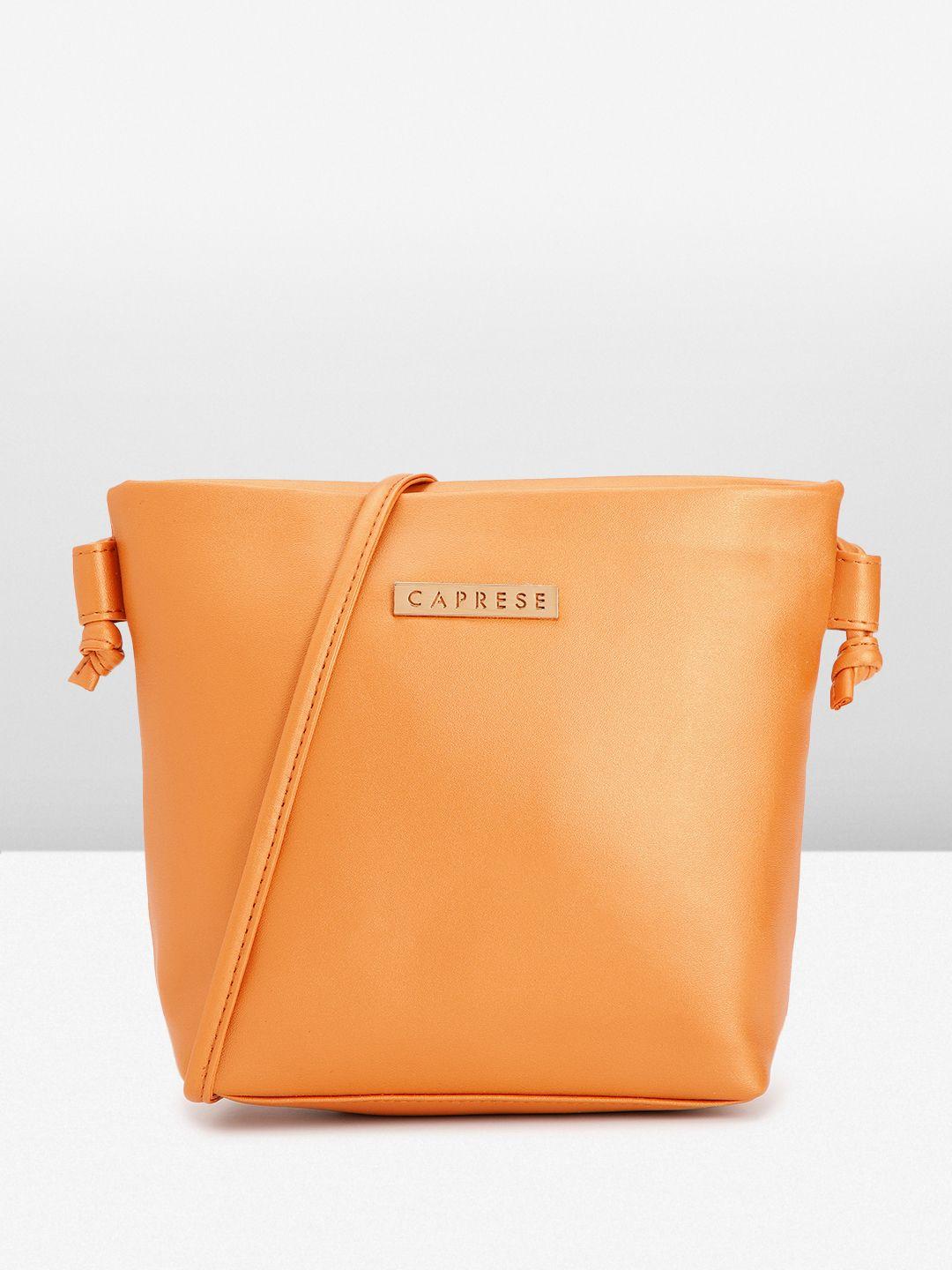 caprese metallic shine effect structured sling bag