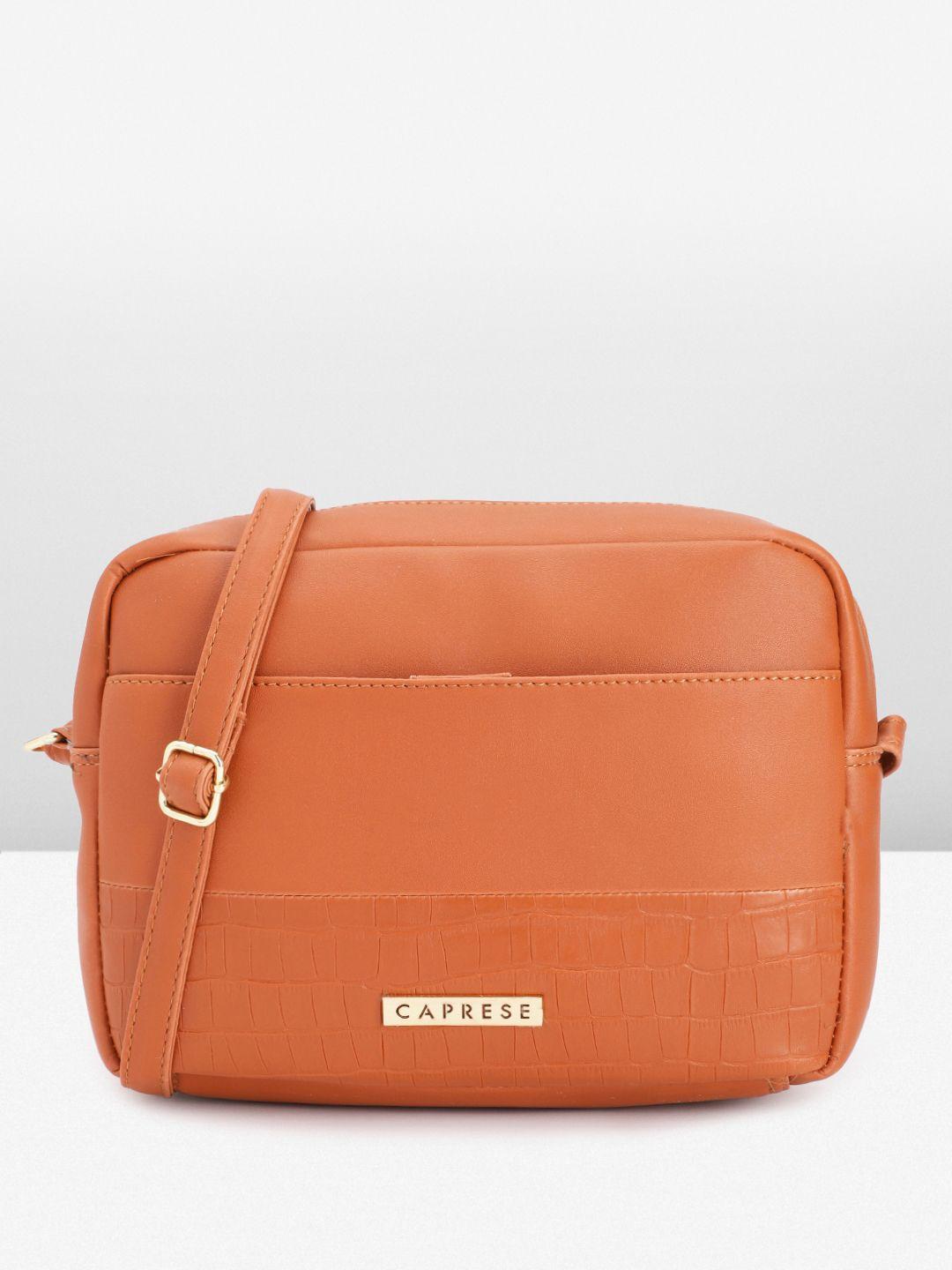 caprese minimal textured structured sling bag