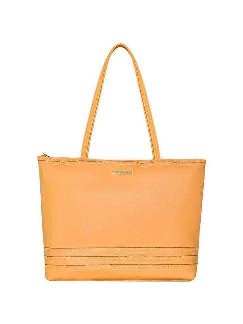 caprese orange solid large tote handbag