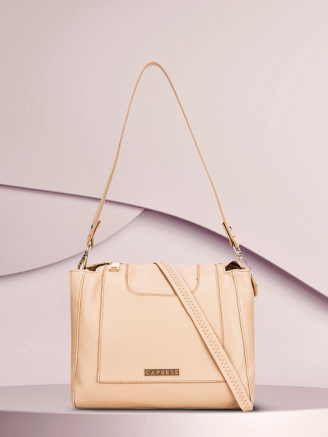 caprese peach-coloured solid shoulder bag