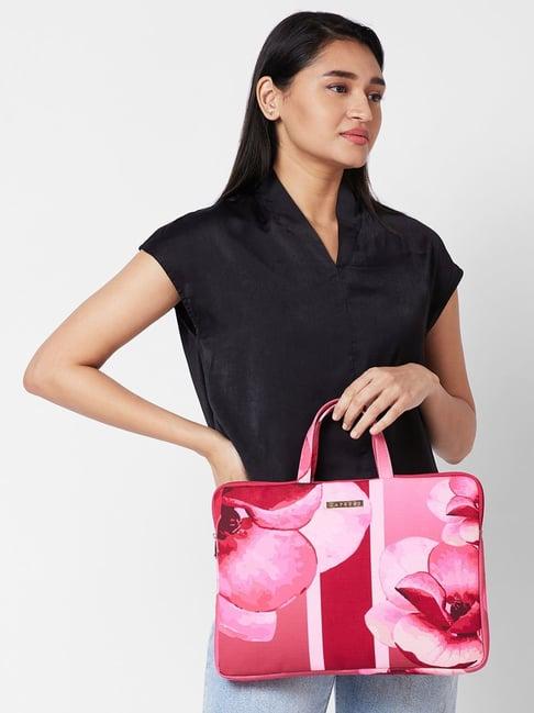 caprese pink floral large handbag