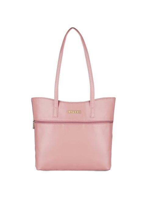 caprese pink solid medium shoulder bag