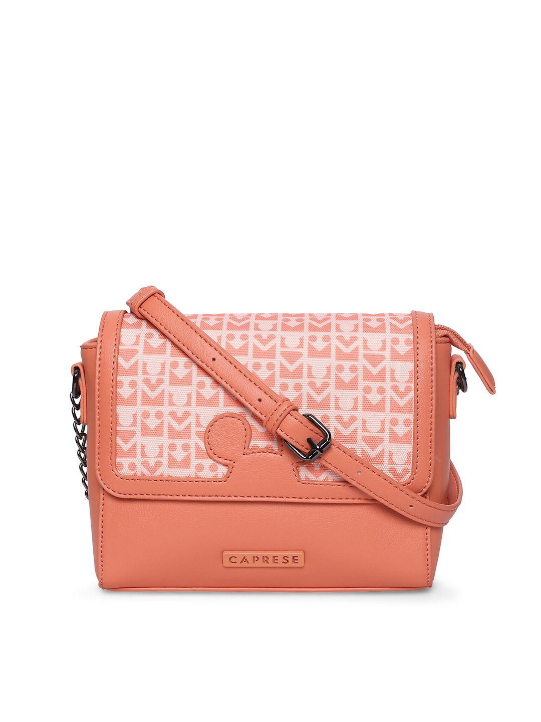 caprese printed faux leather structured sling bag