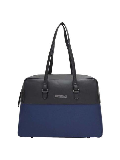 caprese rogue blue solid large shoulder handbag