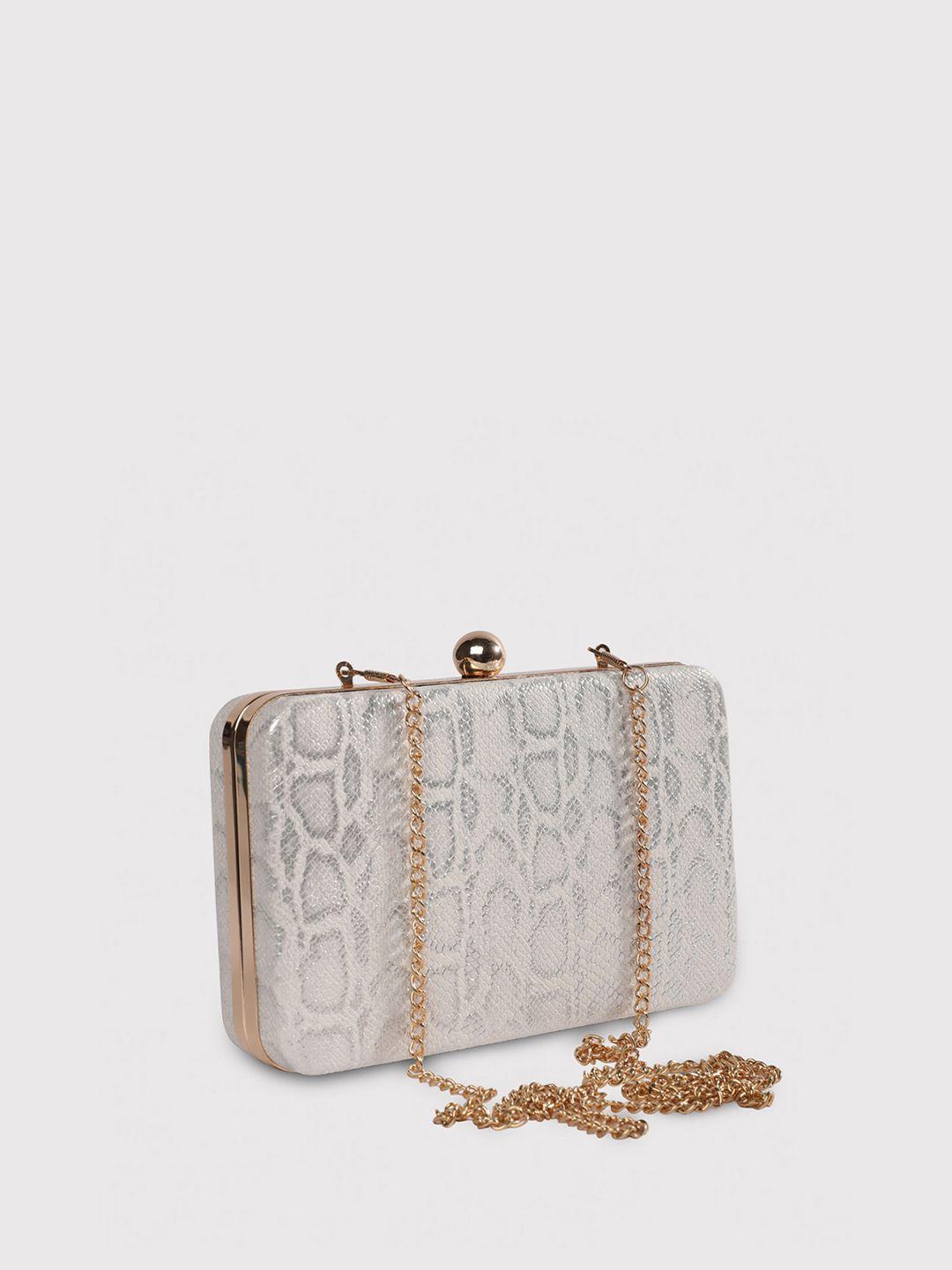 caprese silver-toned box clutch