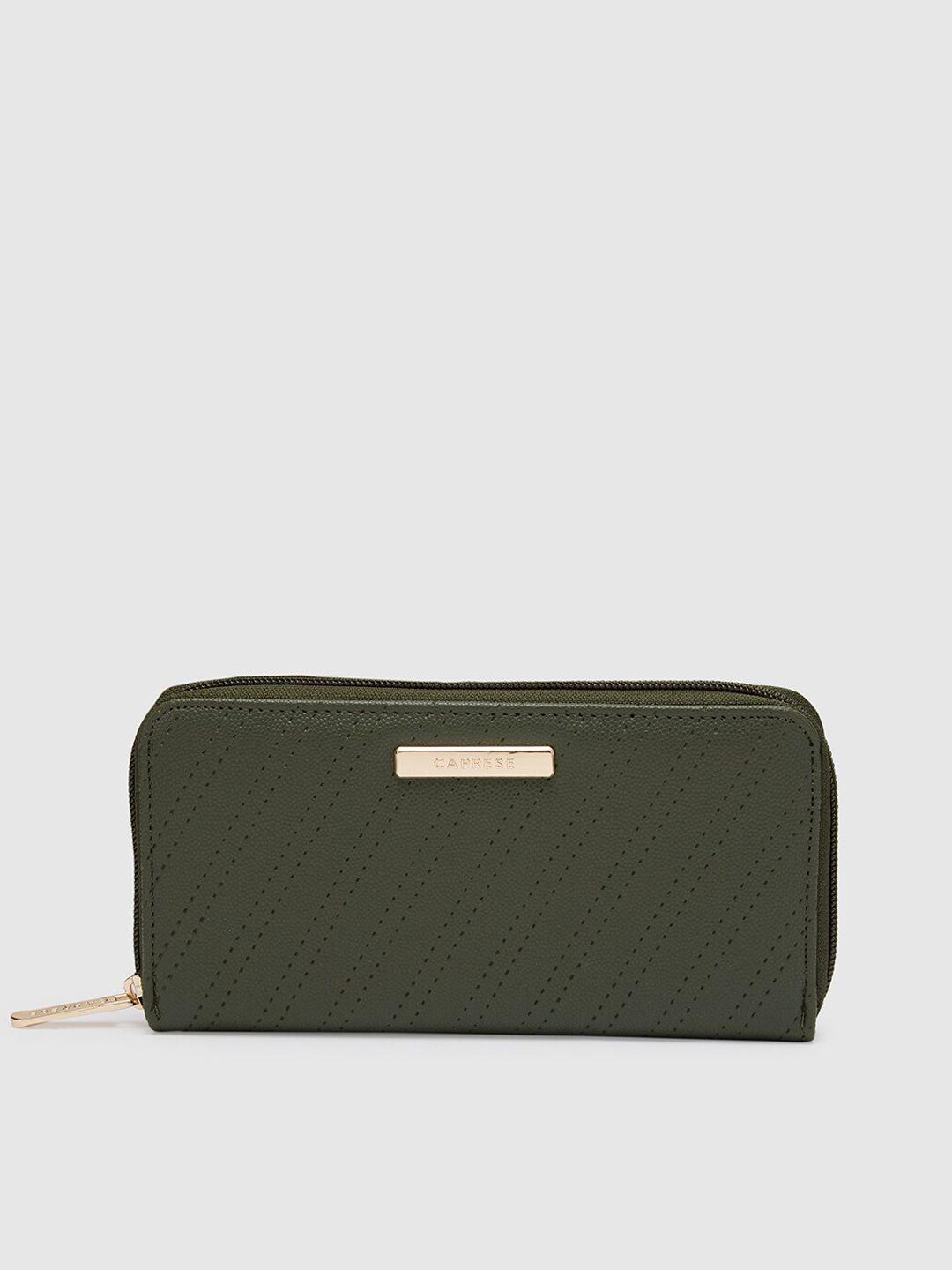 caprese soild zip around wallet