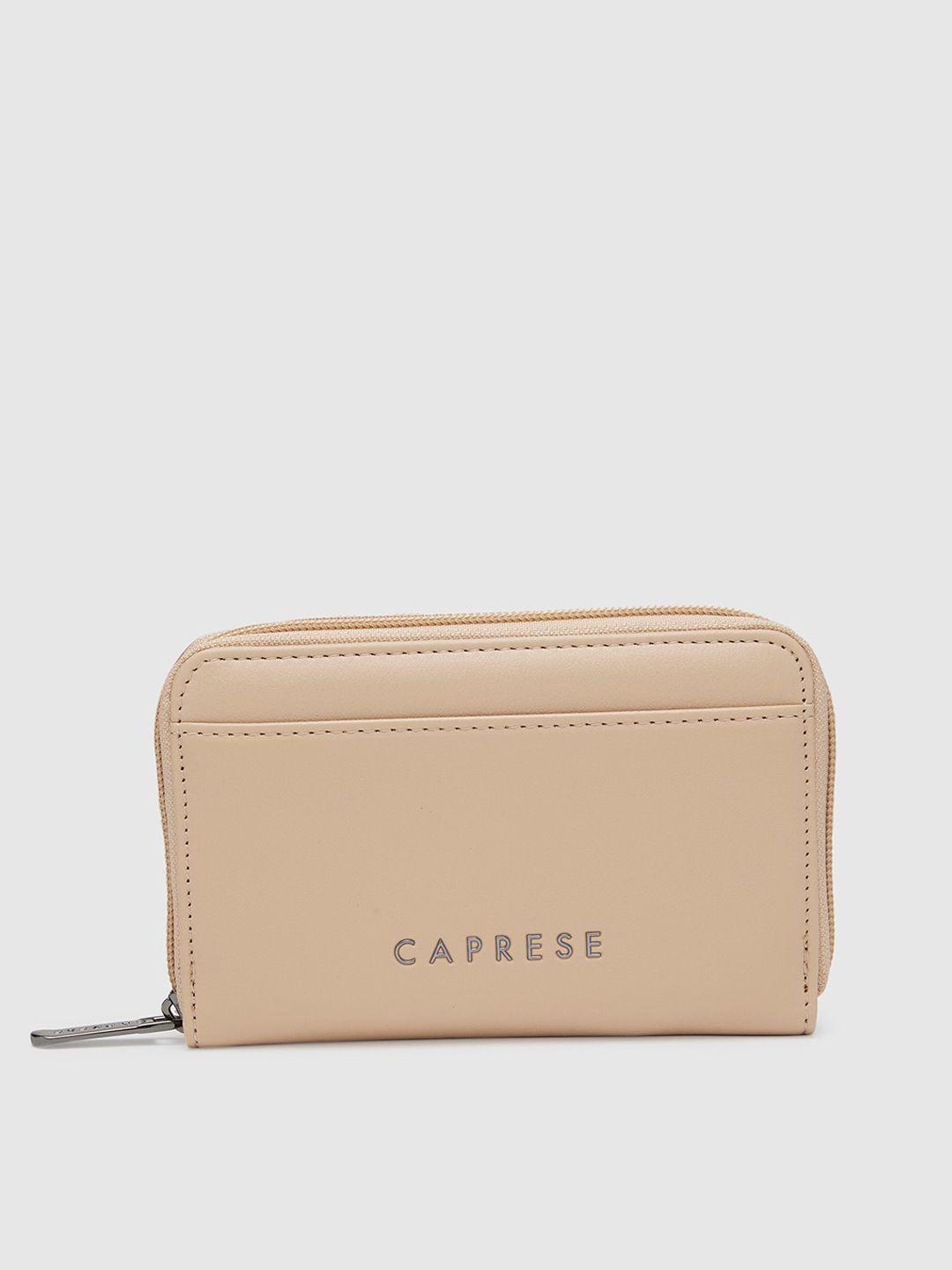 caprese soild zip around wallet