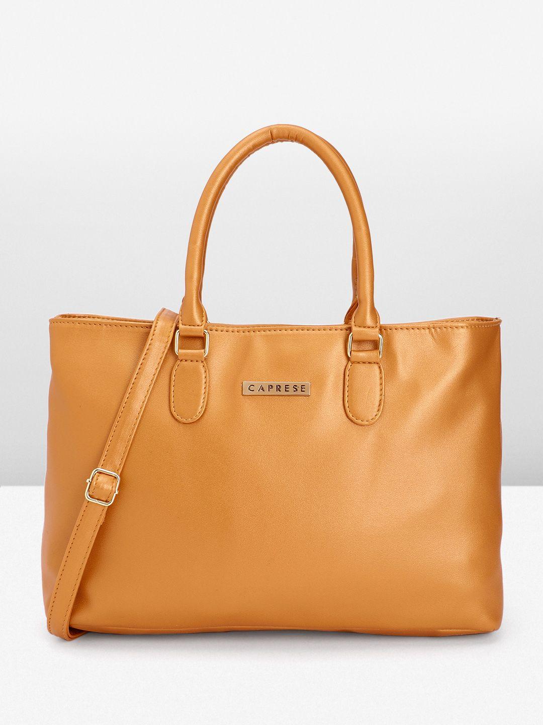 caprese solid structured handheld bag