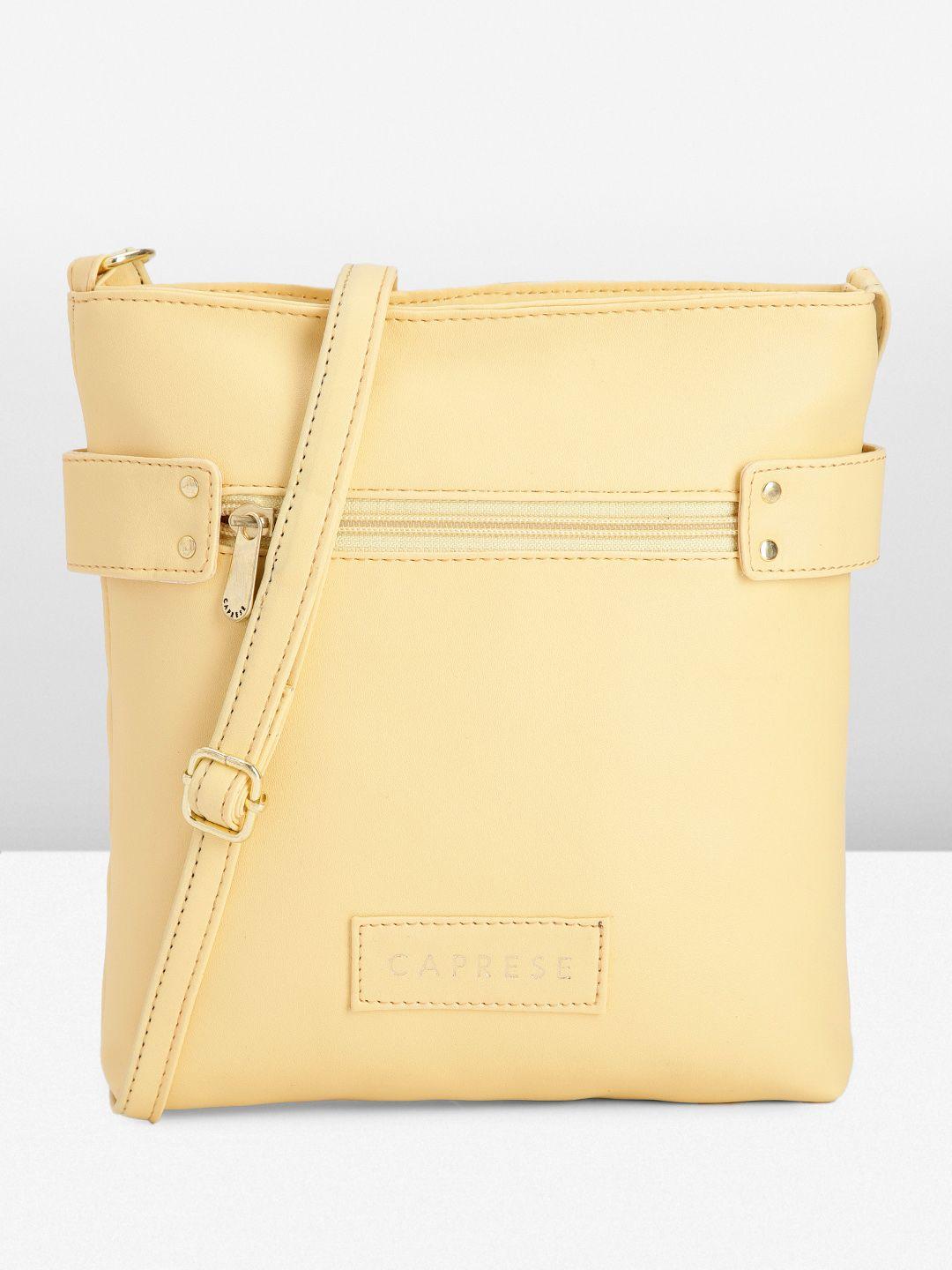 caprese solid structured sling bag