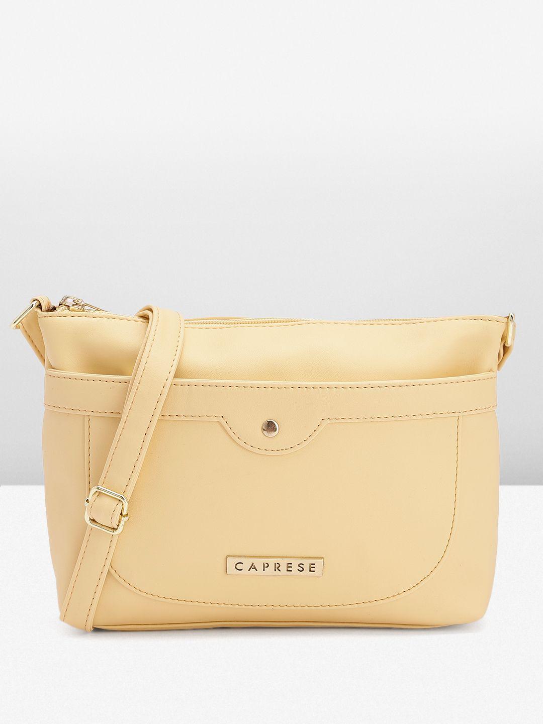 caprese solid structured sling bag