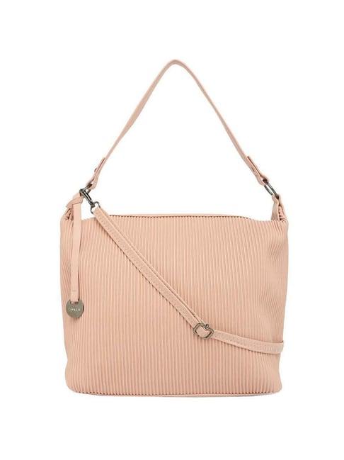 caprese symona blush textured large hobo shoulder handbag