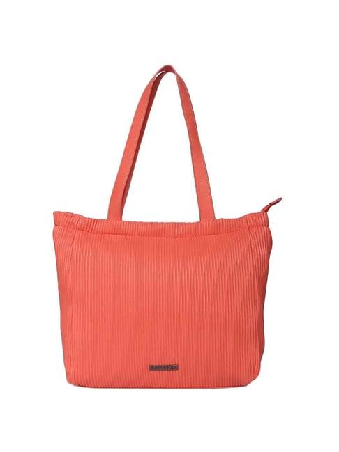 caprese symona coral textured large tote handbag